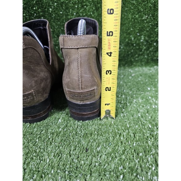 Sorel Lolla Ankle Boots Sage Leather Cut Out Sides Womens Size US‎ 8.5 - Picture 5 of 9